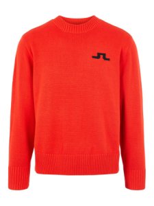 J.LINDEBERG Beckert Wool Sweater Man Röd