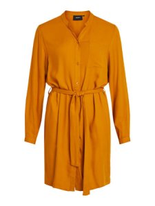 OBJECT COLLECTORS ITEM Knytskärpsförsedd Skjortklänning Kvinna Orange
