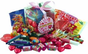 A Love Cube Packed with Retro Sweets - for Her