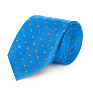 Cravatta su misura, Lanieri, Biella Blu Elettrico, Quattro Stagioni